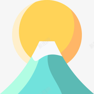 富士山富士山landmark30平坦图标图标