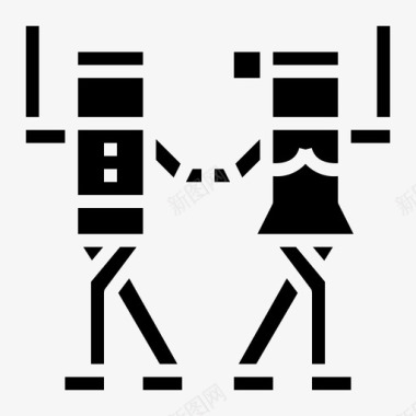 华尔兹文化舞蹈图标图标