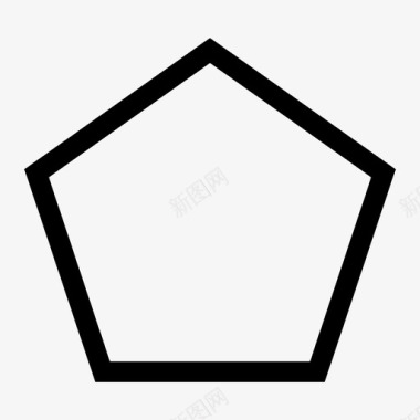 五边形几何学五角星图标图标