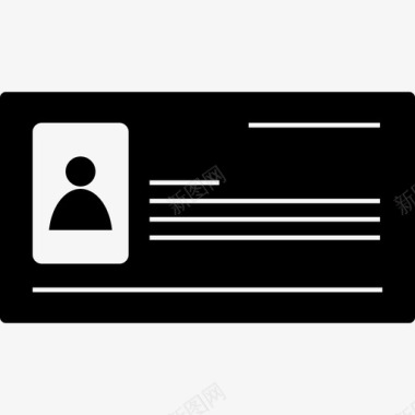 名片身份证个人信息图标图标