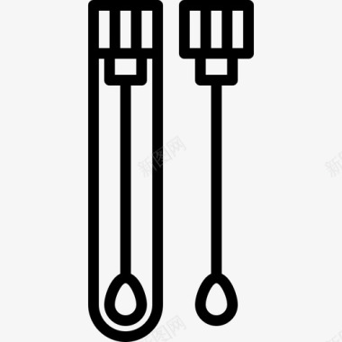 医疗器械免抠棉签医疗器械25线性图标图标