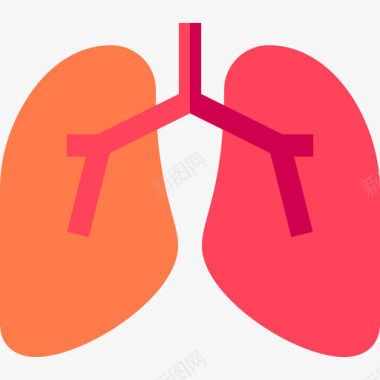 肺癌肺肺健康106平坦图标图标
