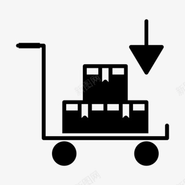 进口产品商务购物车送货图标图标
