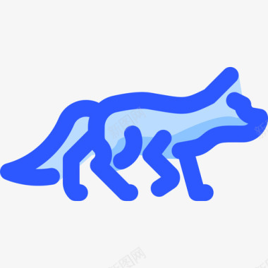狐狸野生动物8蓝色图标图标