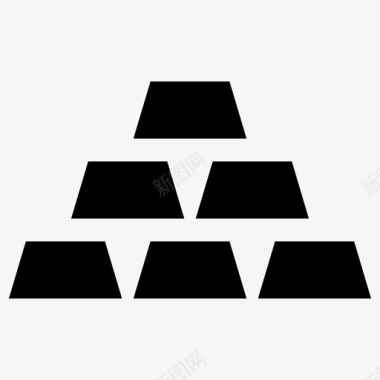 金条财富金融黑暗图标图标