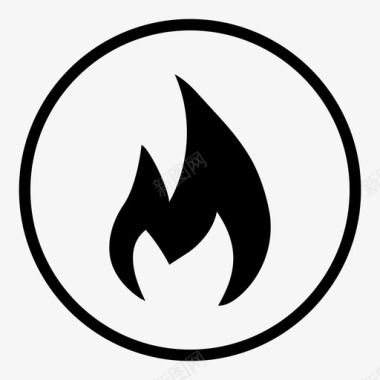 篝火火焰篝火燃烧图标图标