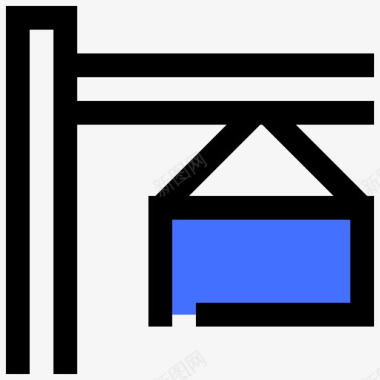 集装箱物流66蓝色图标图标