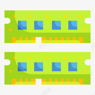 处理器硬件图标Ram计算机硬件25平面图标图标