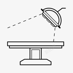 手术床手术床病床外科医生图标高清图片