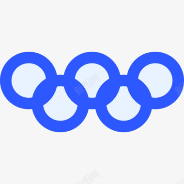 奥运会冬季100蓝色图标图标