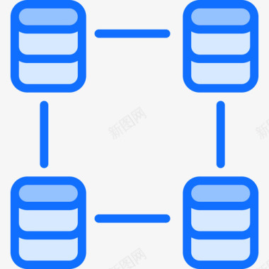 蓝色数据背景网络大数据69蓝色图标图标