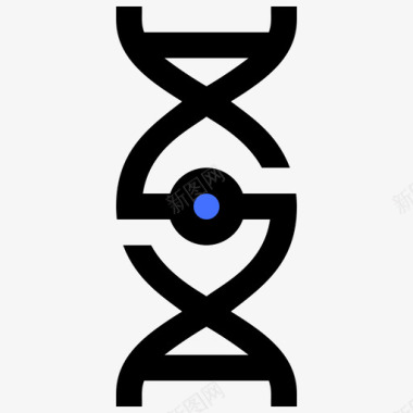 多彩DNADna科学128蓝色图标图标