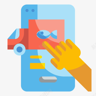 种植技术3图标配送食品技术3扁平图标图标