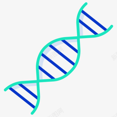 DNA海报Dna科学技术5轮廓颜色图标图标