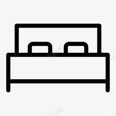 枕头床家具内饰图标图标