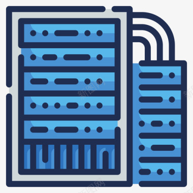 处理器硬件图标服务器计算机硬件26线性颜色图标图标