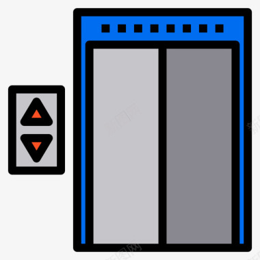 酒店电梯介绍电梯酒店187线性颜色图标图标