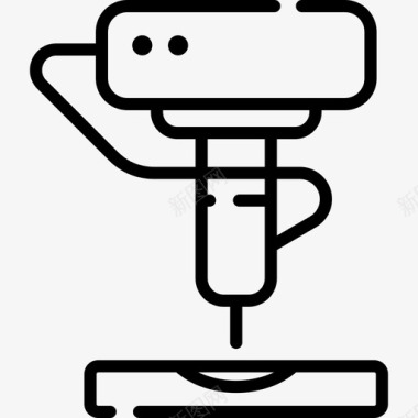 3d打印机生物工程39线性图标图标