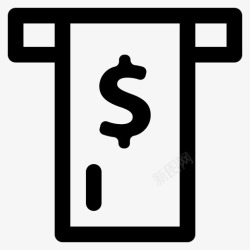 自动付款取钱自动取款机银行图标高清图片