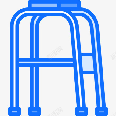 收纳架步行架医学44蓝色图标图标