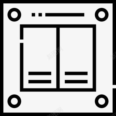 开关剪影图标开关电工工具和元件11线性图标图标