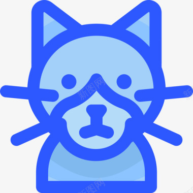 一只蓝猫一只图标图标