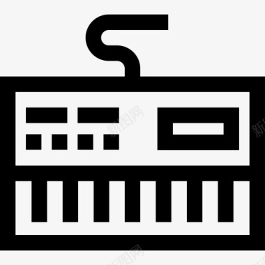 数字手机键盘键盘爱好和自由时间16线性图标图标