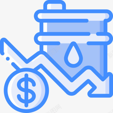 天然气石油价格石油和天然气3蓝色图标图标