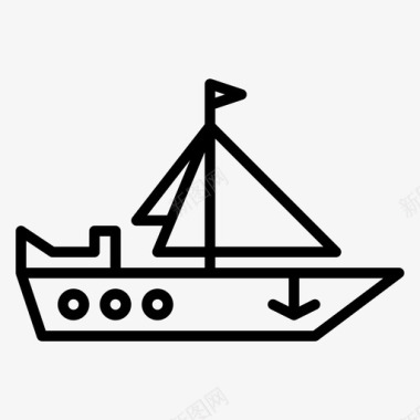 船船游轮旅行图标图标