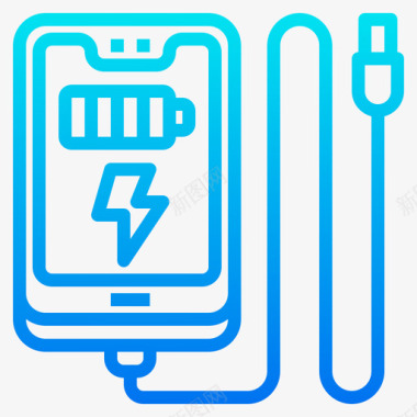 种植技术3图标充电智能手机技术3渐变图标图标