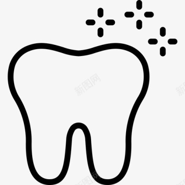 牙齿图标卫生牙齿健康图标图标