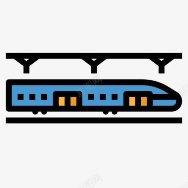 公共图标地铁公共交通17线颜色图标图标