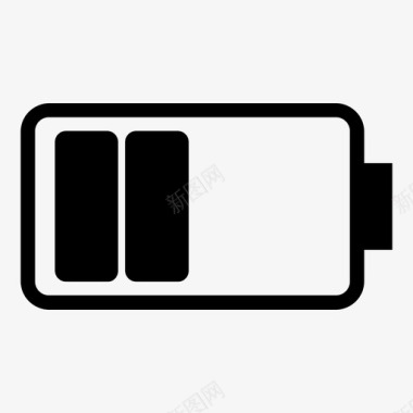 一半电池电池电量电池状态图标图标