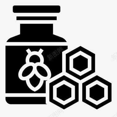 设计元素蜂蜡养蜂场药物图标图标
