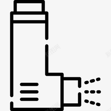 飞机线性图标吸入器过敏31线性图标图标