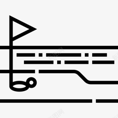 高尔夫选手高尔夫球场高尔夫51直线型图标图标
