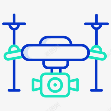 130DPI无人机摄影130轮廓颜色图标图标