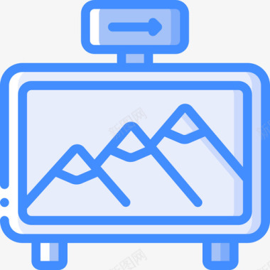 山公路旅行10蓝色图标图标