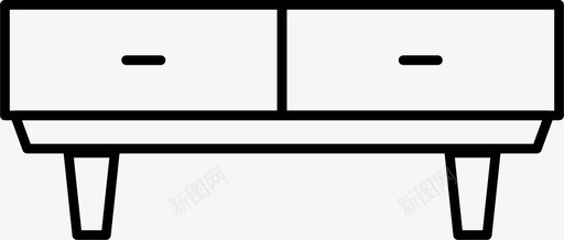 抽屉办公桌柜子抽屉家具图标图标