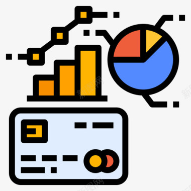 经济型信用卡经济型12线性彩色图标图标