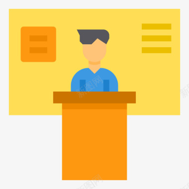 讲台讲台37号工作场所平坦图标图标