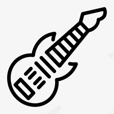 吉他电吉他电子乐器图标图标