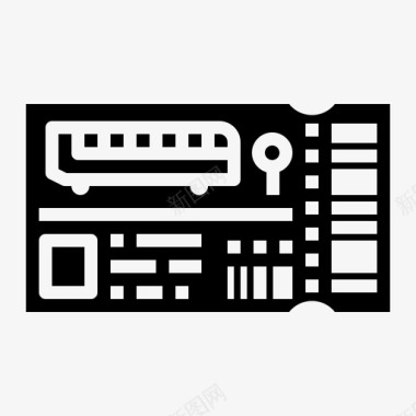 火车PNG图片火车票公共交通13实心图标图标