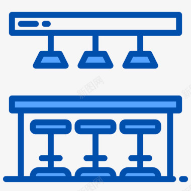 酒吧图标酒吧城市67蓝色图标图标