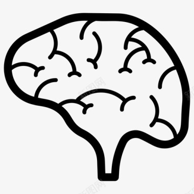 大脑身体器官神经组织图标图标