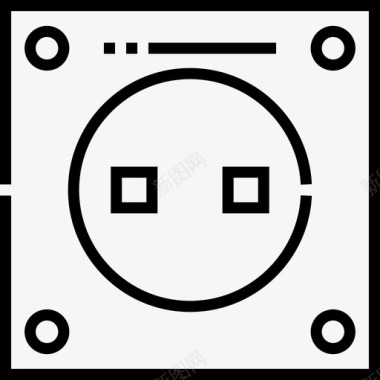 元件设计插座电工工具和元件11线性图标图标