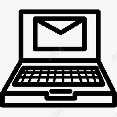 笔记本电脑中的电子邮件笔记本电脑mac电脑图标图标