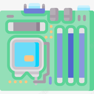 素材66主板计算机66扁平图标图标