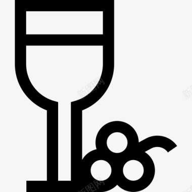 葡萄酒营养32线性图标图标