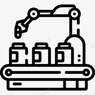 健身线性图标传送带技术100线性图标图标